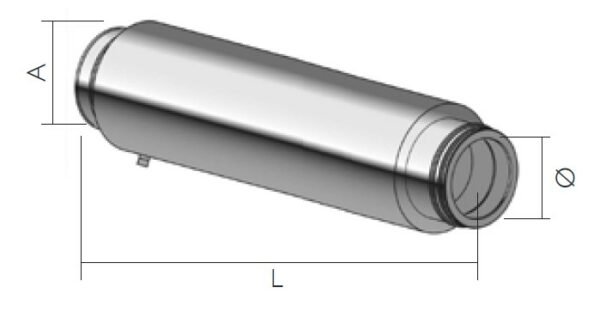 Absorption Silencer with Gasket - 25 db