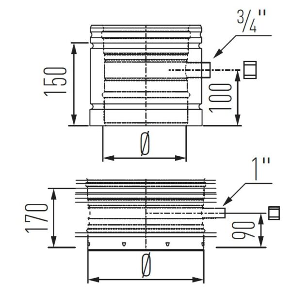 Drain (horizontal) / Probe length - MFEM