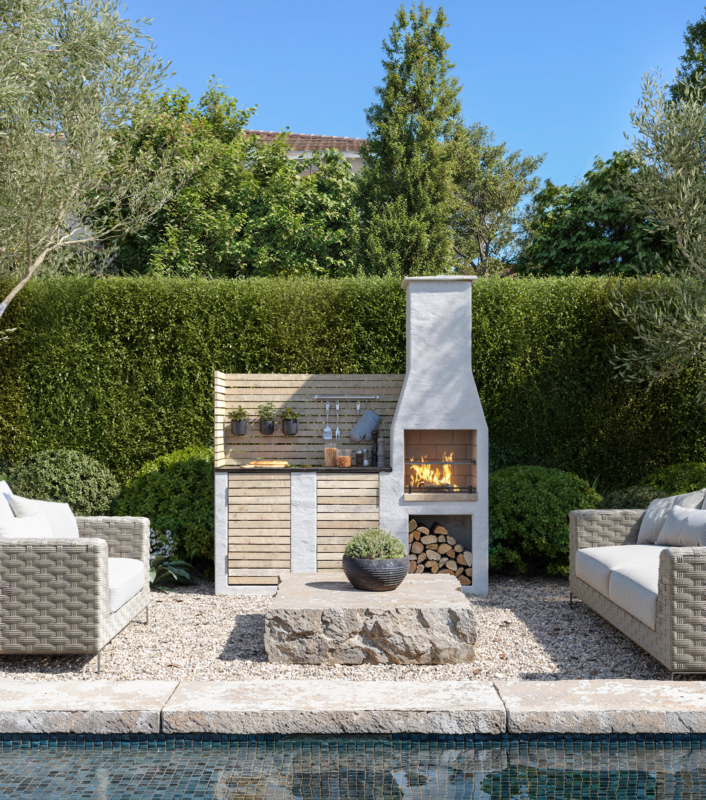 Volcanic Fireplace & Outdoor Kitchen | Shop Schiedel UK