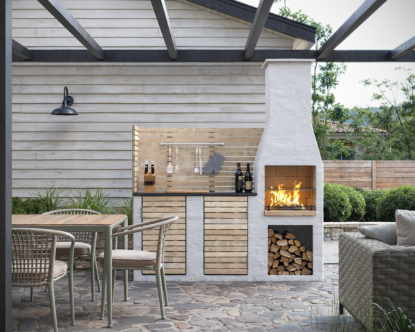 Volcanic Fireplace & Outdoor Kitchen | Shop Schiedel UK