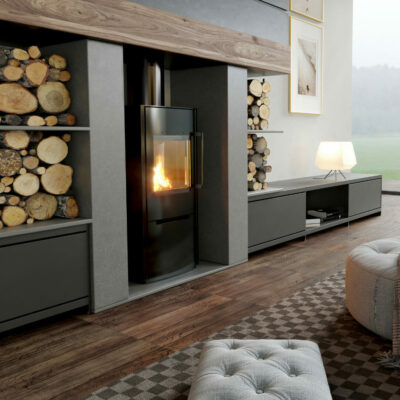 Wood burning stove SG1 - internal house - chimney and stove package
